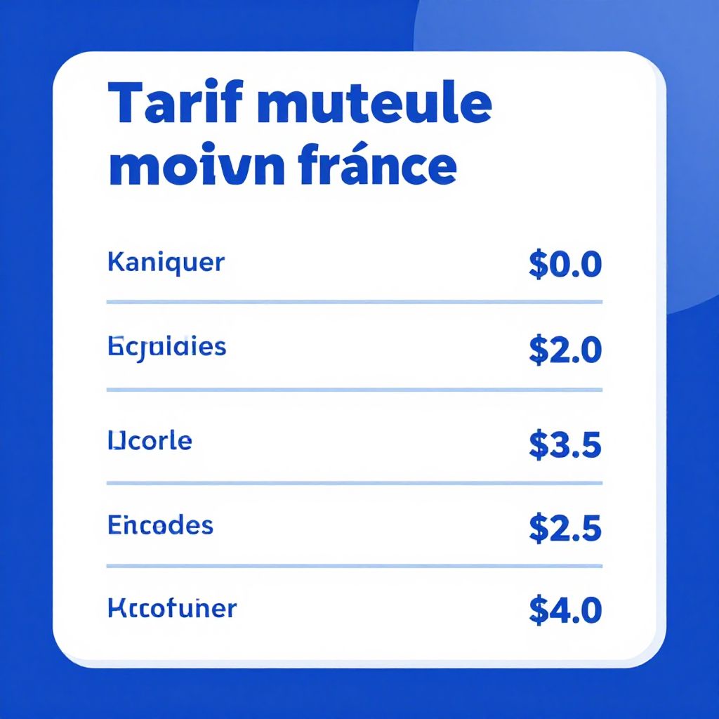 Tarif mutuelle moyen France 2026