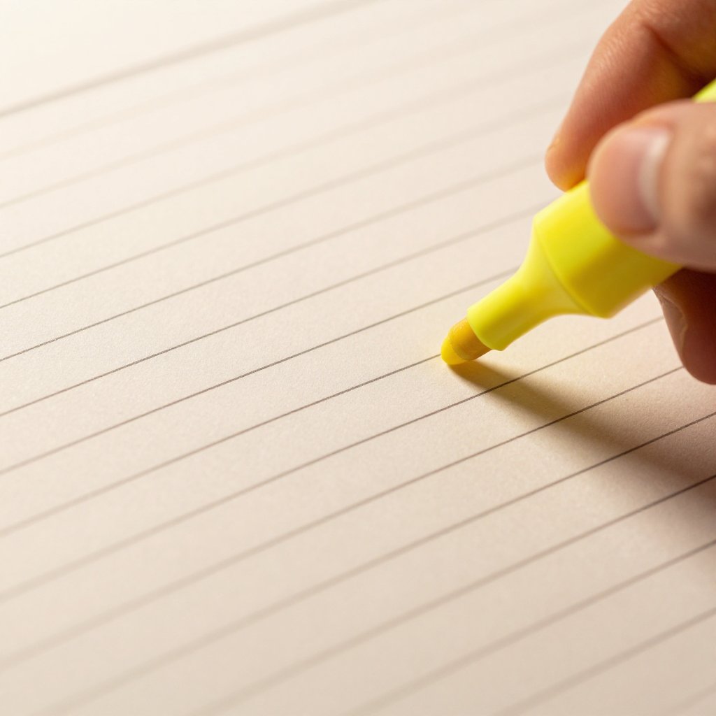 Surligner les lignes importantes d'un tableau de garanties de mutuelle