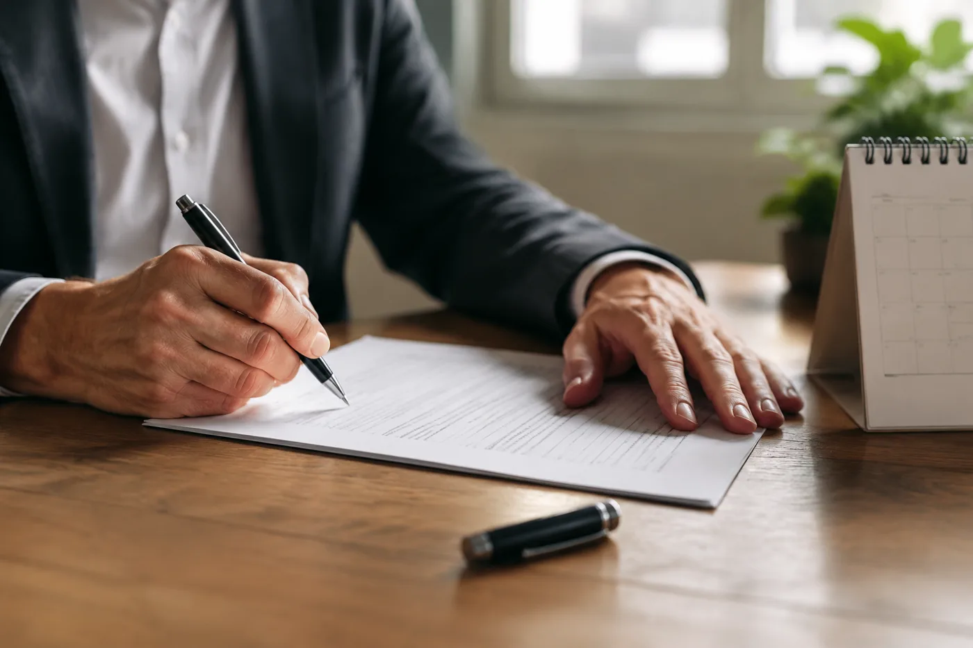 Signature d un contrat de mutuelle avec calendrier de résiliation