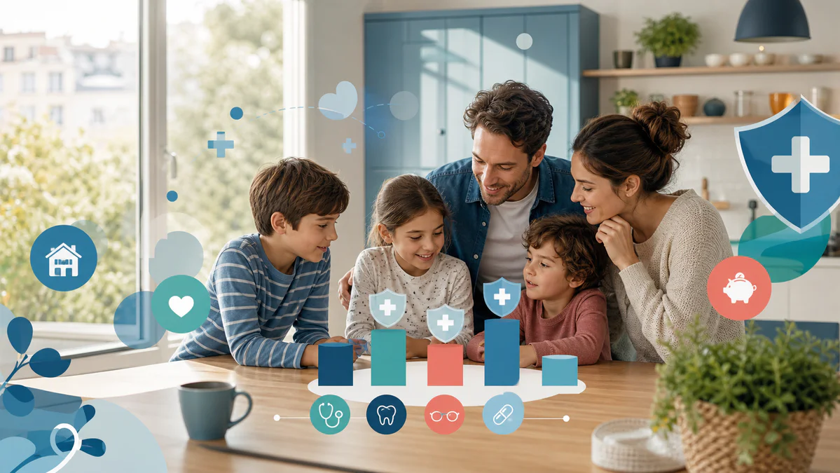 Prix moyen mutuelle famille 5 personnes dépasse parfois 2 000 €